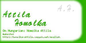 attila homolka business card